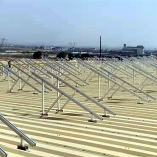 700KW solar roof front and rear legs mounting systems