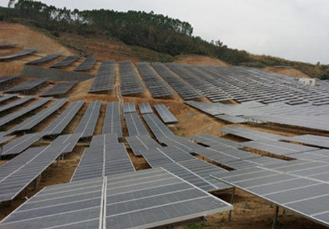 Large scale solar plants ground solar mounting systems