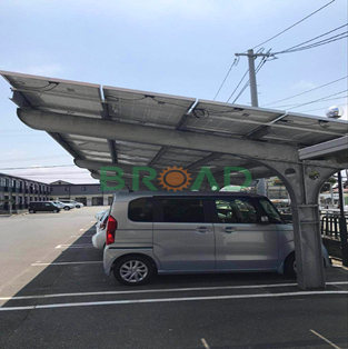 Single pile carport structures-30KW in Japan