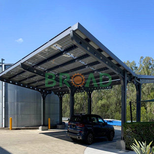 Single pile solar carport system- 50KW in Dubai