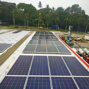 Trapezoid tin roof solar project-450KW in Malaysia