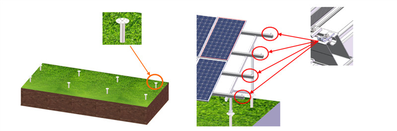 ground screws foundation solar mounting structure