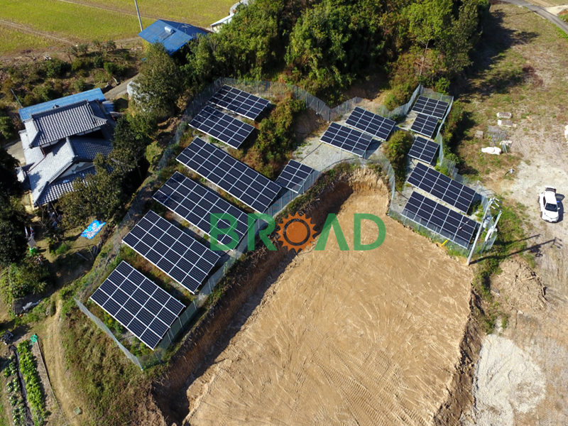 double pile ground solar mounting system