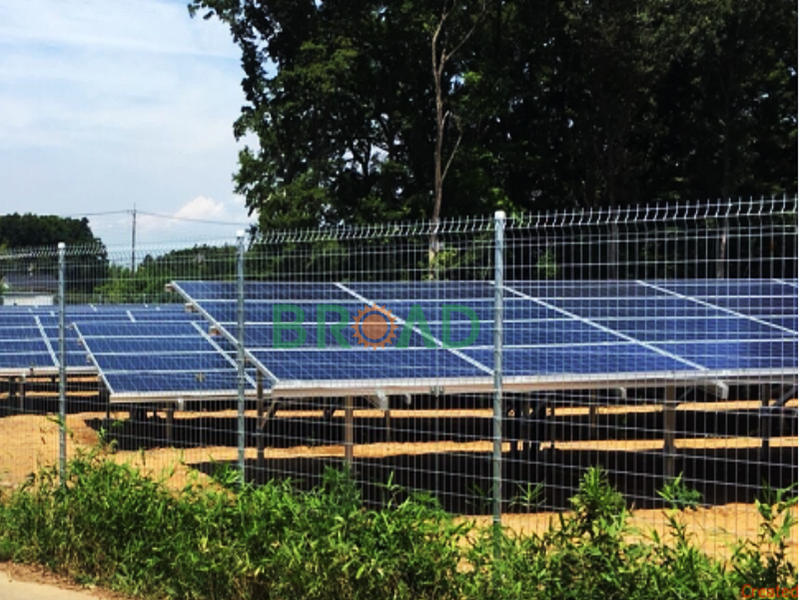 flat land and inclined land solar structures