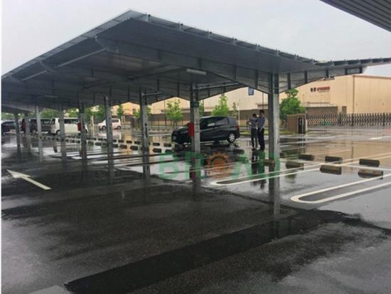  carpark solar carport structure shape T