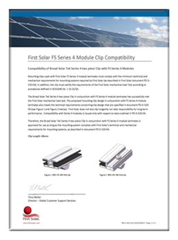 First Solar Test Report